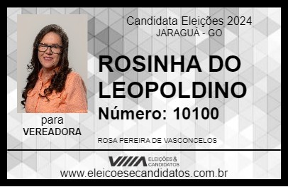 Candidato ROSINHA DO LEOPOLDINO 2024 - JARAGUÁ - Eleições