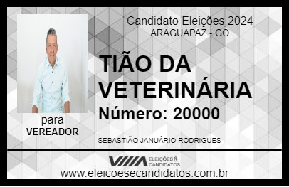 Candidato TIÃO DA VETERINÁRIA 2024 - ARAGUAPAZ - Eleições