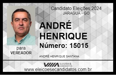 Candidato ANDRÉ HENRIQUE 2024 - JARAGUÁ - Eleições