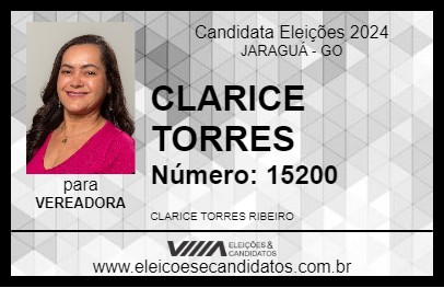 Candidato CLARICE TORRES 2024 - JARAGUÁ - Eleições