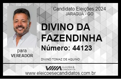 Candidato DIVINO DA FAZENDINHA 2024 - JARAGUÁ - Eleições