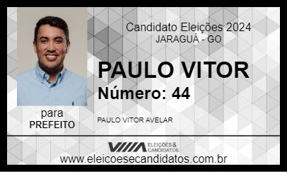 Candidato PAULO VITOR 2024 - JARAGUÁ - Eleições