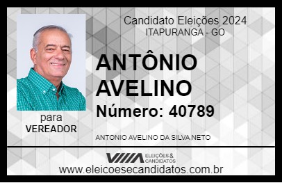 Candidato ANTÔNIO AVELINO 2024 - ITAPURANGA - Eleições