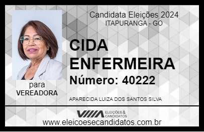 Candidato CIDA ENFERMEIRA 2024 - ITAPURANGA - Eleições