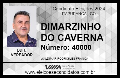 Candidato DIMARZINHO DO CAVERNA 2024 - ITAPURANGA - Eleições