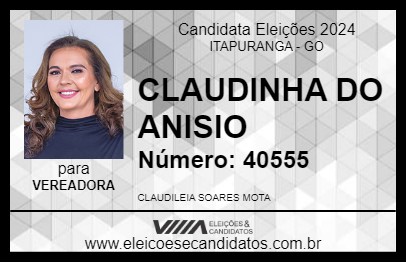 Candidato CLAUDINHA DO ANISIO 2024 - ITAPURANGA - Eleições