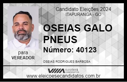 Candidato OSEIAS GALO PNEUS 2024 - ITAPURANGA - Eleições