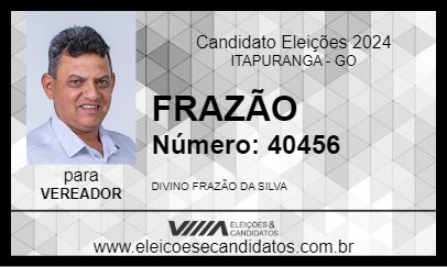 Candidato FRAZÃO 2024 - ITAPURANGA - Eleições