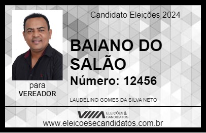 Candidato BAIANO DO SALÃO 2024 - CRISTALINA - Eleições