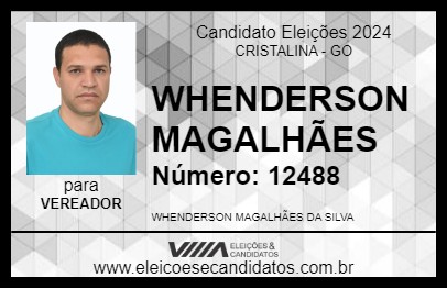 Candidato WHENDERSON MAGALHÃES 2024 - CRISTALINA - Eleições