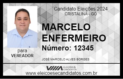 Candidato MARCELO ENFERMEIRO 2024 - CRISTALINA - Eleições