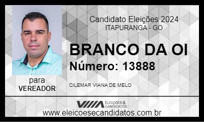 Candidato BRANCO DA OI 2024 - ITAPURANGA - Eleições