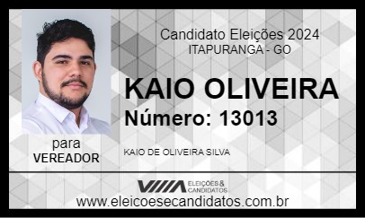 Candidato KAIO OLIVEIRA 2024 - ITAPURANGA - Eleições