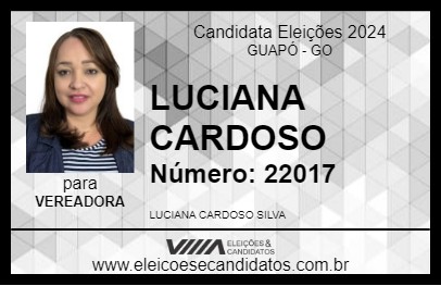 Candidato LUCIANA CARDOSO 2024 - GUAPÓ - Eleições