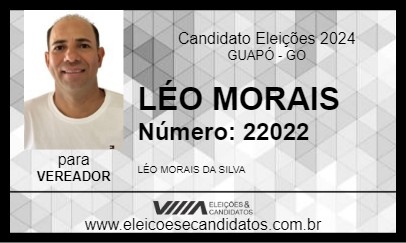 Candidato LÉO MORAIS 2024 - GUAPÓ - Eleições