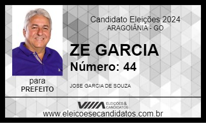 Candidato ZE GARCIA 2024 - ARAGOIÂNIA - Eleições