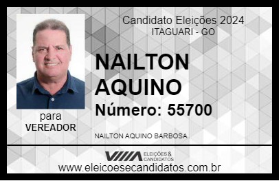 Candidato NAILTON AQUINO 2024 - ITAGUARI - Eleições