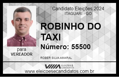 Candidato ROBINHO DO TAXI 2024 - ITAGUARI - Eleições