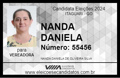 Candidato NANDA DANIELA 2024 - ITAGUARI - Eleições