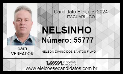 Candidato NELSINHO 2024 - ITAGUARI - Eleições