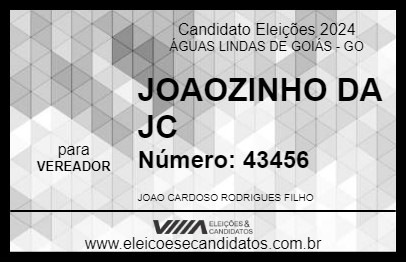 Candidato JOAOZINHO DA JC 2024 - ÁGUAS LINDAS DE GOIÁS - Eleições