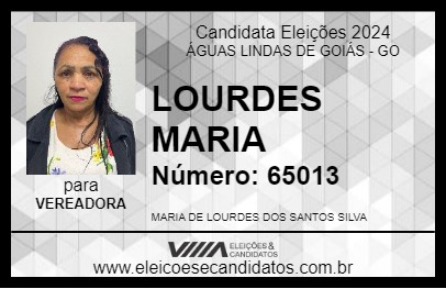 Candidato LOURDES MARIA 2024 - ÁGUAS LINDAS DE GOIÁS - Eleições