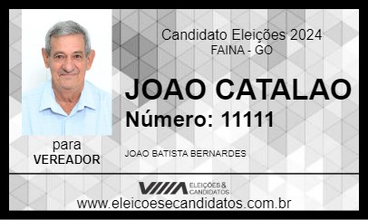 Candidato JOAO CATALAO 2024 - FAINA - Eleições