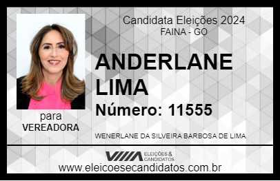 Candidato ANDERLANE LIMA 2024 - FAINA - Eleições