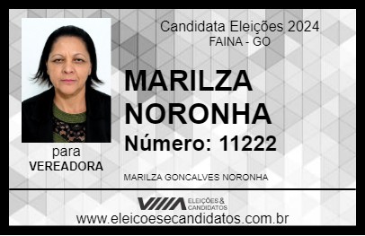 Candidato MARILZA NORONHA 2024 - FAINA - Eleições