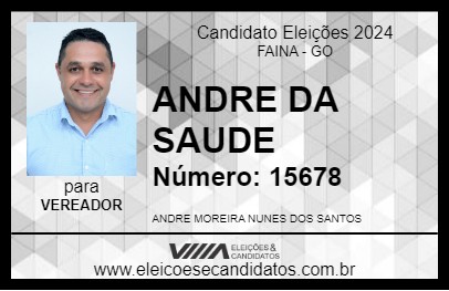 Candidato ANDRE DA SAUDE 2024 - FAINA - Eleições