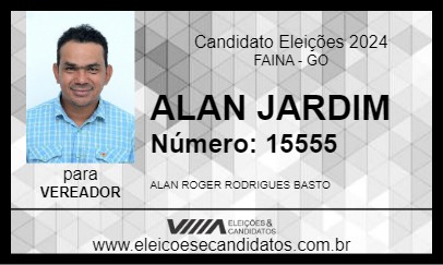 Candidato ALAN JARDIM 2024 - FAINA - Eleições