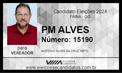 Candidato SOLDADO ALVES 2024 - FAINA - Eleições