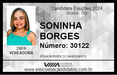 Candidato SONINHA BORGES 2024 - GOIÁS - Eleições