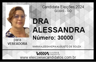 Candidato DRA ALESSANDRA 2024 - GOIÁS - Eleições