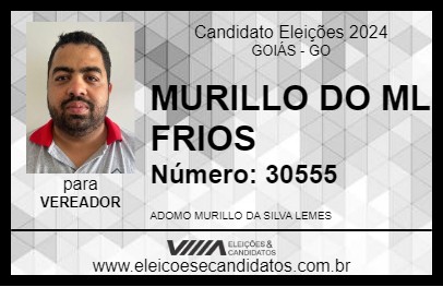 Candidato MURILLO DO ML FRIOS 2024 - GOIÁS - Eleições