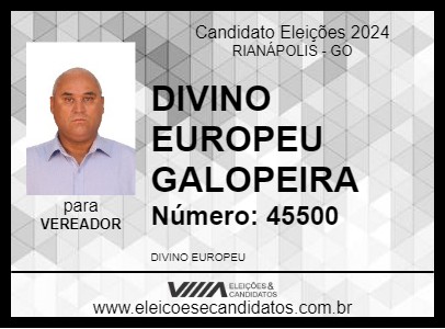 Candidato DIVINO EUROPEU GALOPEIRA 2024 - RIANÁPOLIS - Eleições