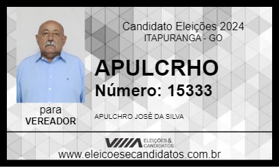 Candidato APULCRHO 2024 - ITAPURANGA - Eleições