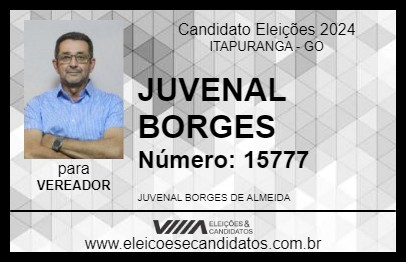 Candidato JUVENAL BORGES 2024 - ITAPURANGA - Eleições