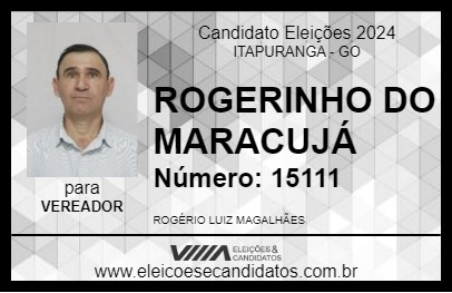 Candidato ROGERINHO DO MARACUJÁ 2024 - ITAPURANGA - Eleições