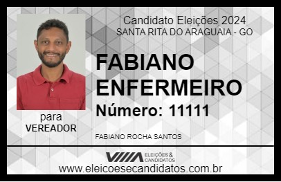 Candidato FABIANO ENFERMEIRO 2024 - SANTA RITA DO ARAGUAIA - Eleições