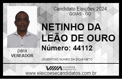 Candidato NETINHO DA LEÃO DE OURO 2024 - GOIÁS - Eleições