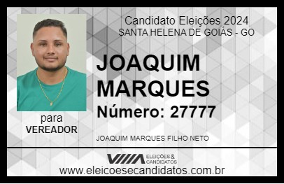 Candidato JOAQUIM MARQUES 2024 - SANTA HELENA DE GOIÁS - Eleições