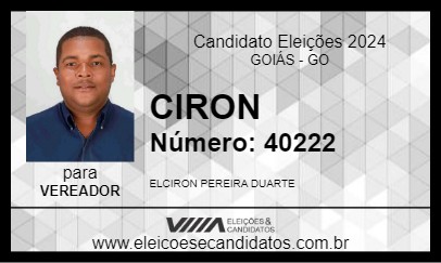 Candidato CIRON 2024 - GOIÁS - Eleições