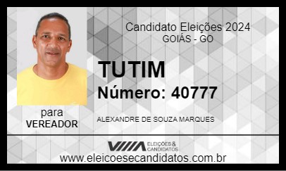 Candidato TUTIM 2024 - GOIÁS - Eleições