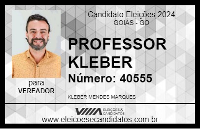 Candidato PROFESSOR KLEBER  2024 - GOIÁS - Eleições