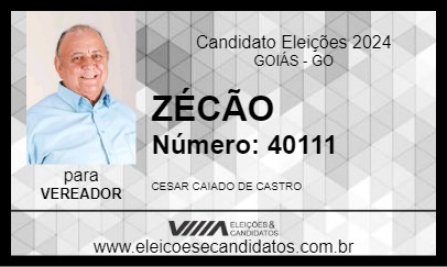 Candidato ZÉCÃO 2024 - GOIÁS - Eleições