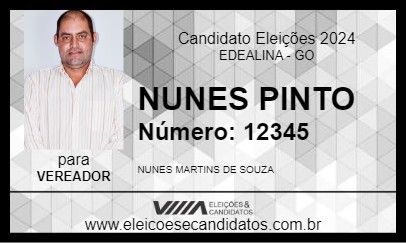 Candidato NUNES PINTO 2024 - EDEALINA - Eleições