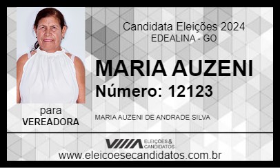 Candidato MARIA AUZENI 2024 - EDEALINA - Eleições