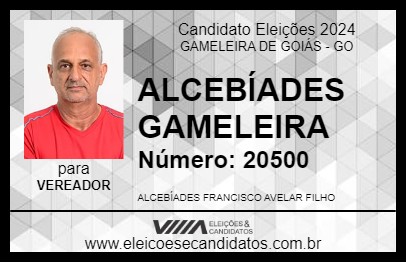 Candidato ALCEBÍADES GAMELEIRA 2024 - GAMELEIRA DE GOIÁS - Eleições