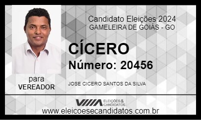 Candidato CÍCERO 2024 - GAMELEIRA DE GOIÁS - Eleições